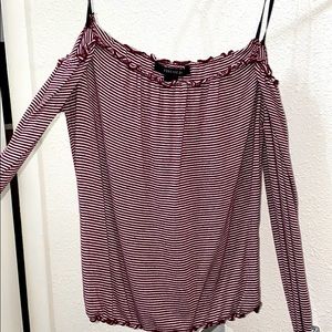 Stripped off the shoulder top